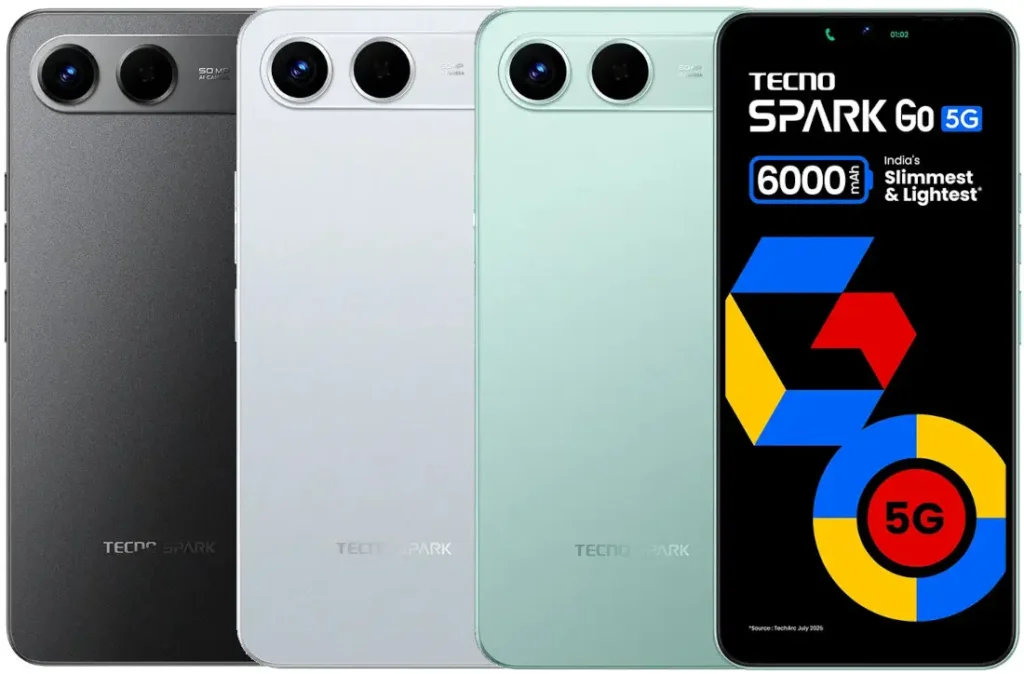 Tecno Spark Go 5G: Powerful smartphone with 6,000mAh battery and 50MP camera for ₹9,999